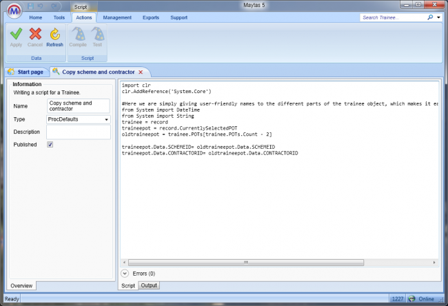 How to copy data from one POT to another with a Python script
