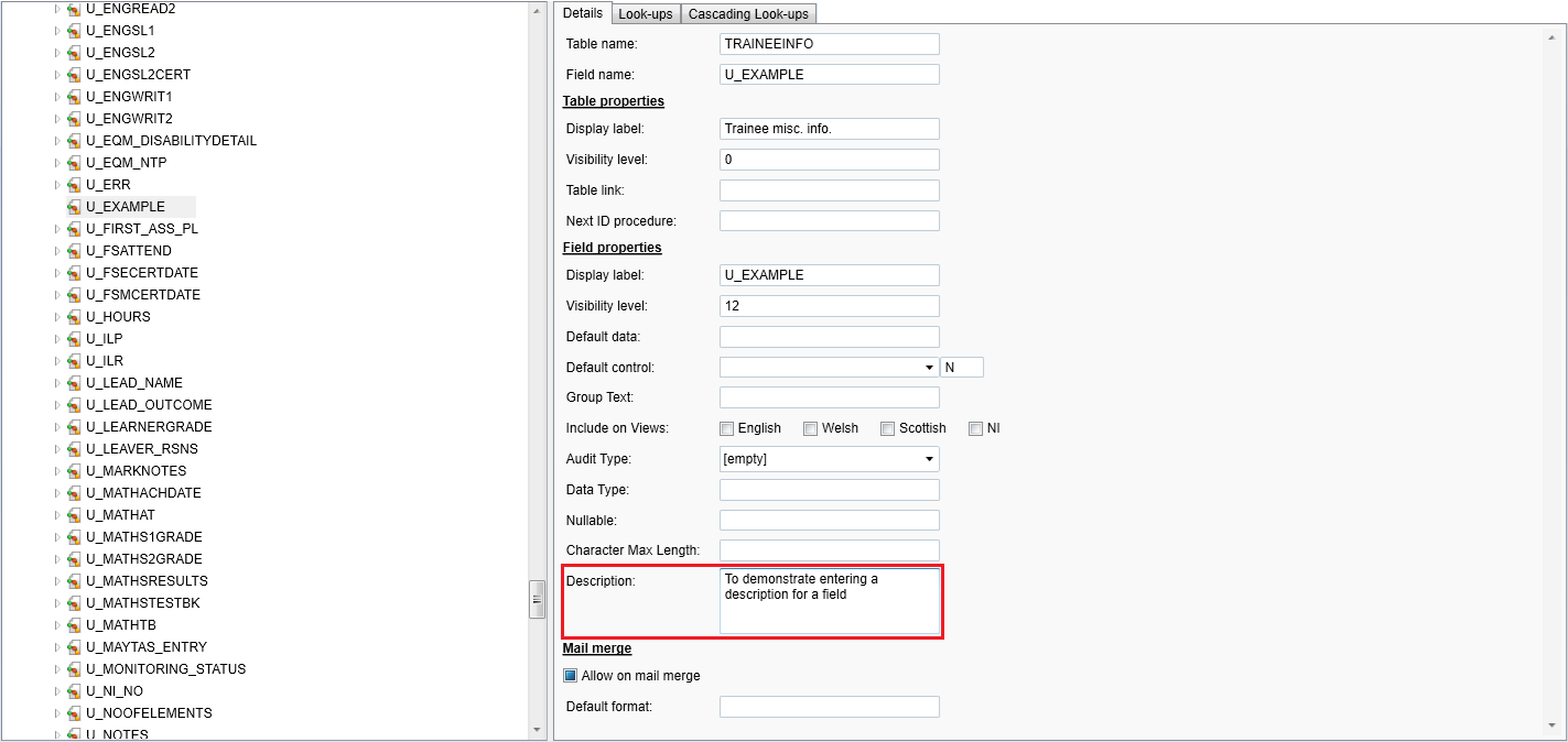 Schema and Lookup Editor